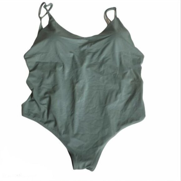 Aerie Ribbed One-Piece Swimsuit - Green - Women's SP (SmallSlim) - Picture 5 of 10